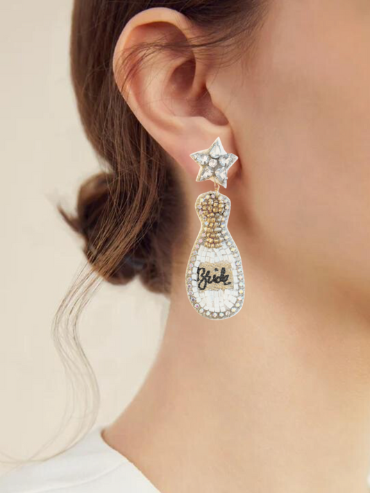 Bride Champagne Earrings
