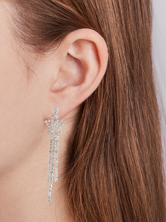 Rhinestone Star Drop Earrings