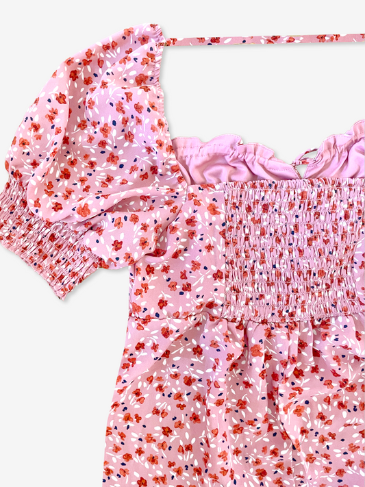 Pink & Orange Floral Dress