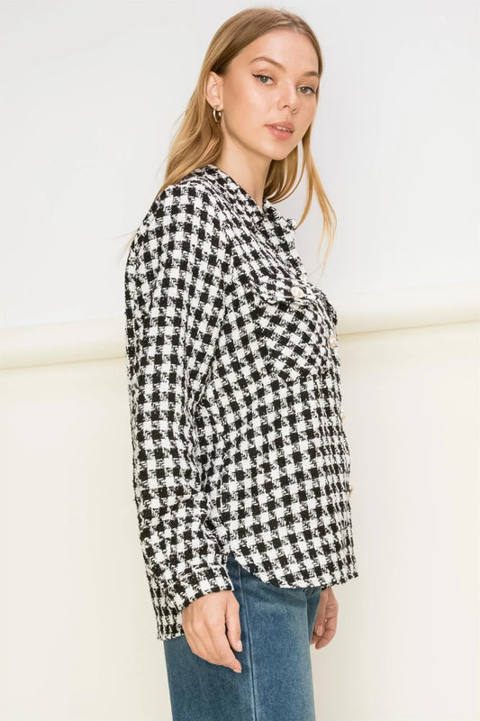 Houndstooth Tweed Jacket