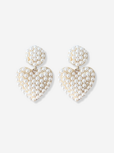 Ivy Pearl Heart Earrings