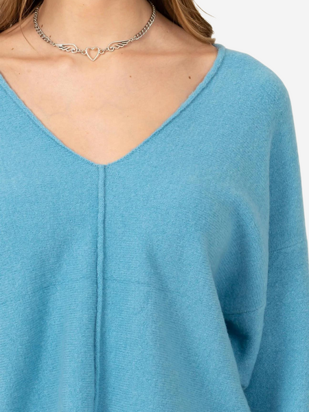 Light Blue V Neck Sweater