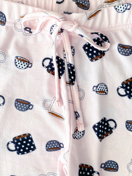 Pink Coffee Pajama Set