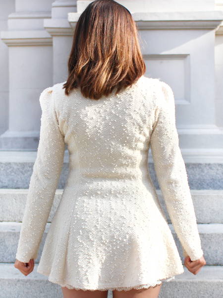 Long Sleeve Knit Dress with Collar