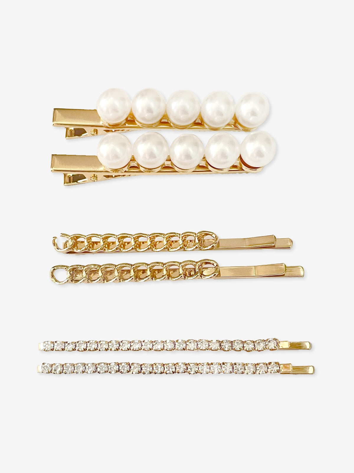 Gold Pearl Hair Pins